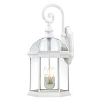 26" - 3 Light - 60W Max White Finish Clear Beveled Glass Nuvo Lighting
