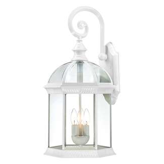26" - 3 Light - 60W Max White Finish Clear Beveled Glass Nuvo Lighting