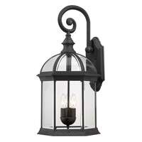 26" - 3 Light - 60W Max Textured Black Finish Clear Beveled Glass Nuvo Lighting