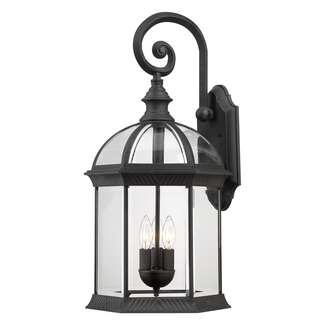 26" - 3 Light - 60W Max Textured Black Finish Clear Beveled Glass Nuvo Lighting
