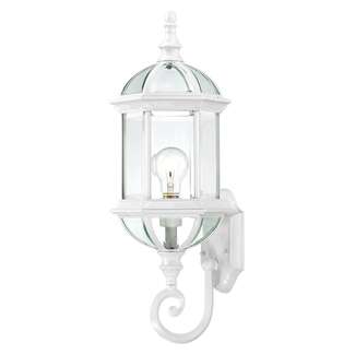 22" - 1 Light - 100W Max White Finish Clear Beveled Glass Nuvo Lighting