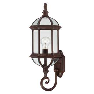 22" - 1 Light - 100W Max Rustic Bronze Finish Clear Beveled Glass Nuvo Lighting
