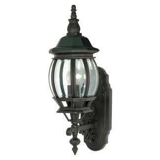 20" - 1 Light - 100W Max Textured Black Finish Clear Beveled Glass Nuvo Lighting