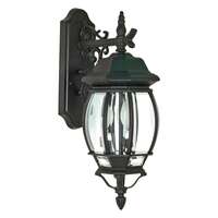 23" - 3 Light - 60W Max Textured Black Finish Clear Beveled Glass Nuvo Lighting