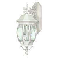 23" - 3 Light - 60W Max White Finish Clear Beveled Glass Nuvo Lighting