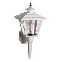 17" - 1 Light - 60W Max White Finish Brass Finial Acrylic Panels Nuvo Lighting