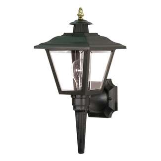 17" - 1 Light - 60W Max Black Finish Brass Finial Acrylic Panels Nuvo Lighting
