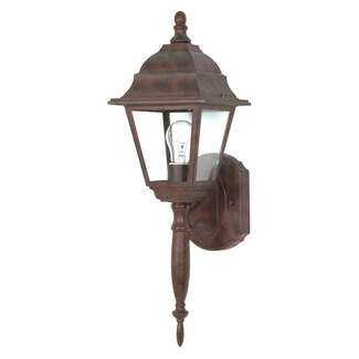 15" - 1 Light - 60W Max Rustic Bronze Finish Clear Seed Glass Nuvo Lighting