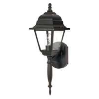 15" - 1 Light - 60W Max Textured Black Finish Clear Seed Glass Nuvo Lighting