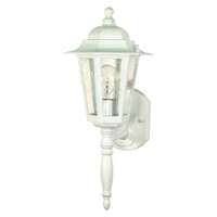 12" - 1 Light - 60W Max White Finish Clear Seed Glass Nuvo Lighting