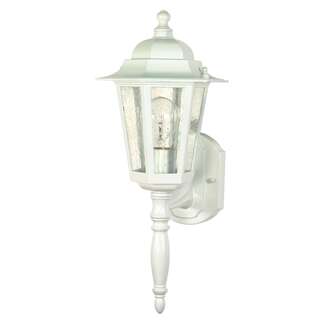 12" - 1 Light - 60W Max White Finish Clear Seed Glass Nuvo Lighting
