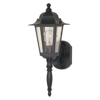 12" - 1 Light - 60W Max Textured Black Finish Clear Seed Glass Nuvo Lighting