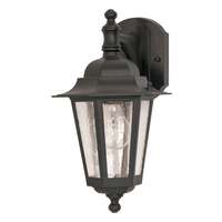 13" - 1 Light - 60W Max Textured Black Finish Clear Seed Glass Nuvo Lighting