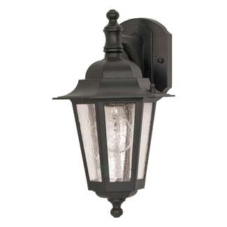 13" - 1 Light - 60W Max Textured Black Finish Clear Seed Glass Nuvo Lighting
