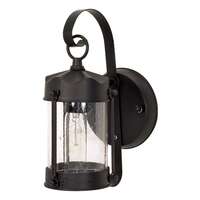 11" - 1 Light - 60W Max Textured Black Finish Clear Seed Glass Nuvo Lighting