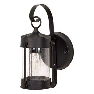 11" - 1 Light - 60W Max Textured Black Finish Clear Seed Glass Nuvo Lighting