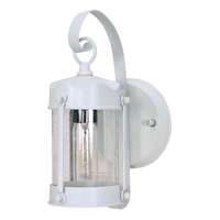 11" - 1 Light - 60W Max White Finish Clear Seed Glass Nuvo Lighting