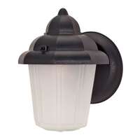 9" - 1 Light - 60W Max Textured Black Finish Satin Frosted Glass Nuvo Lighting
