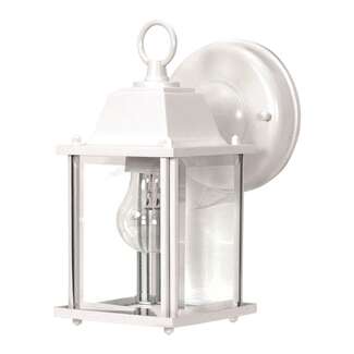9" - 1 Light - 60W Max White Finish Clear Beveled Glass Nuvo Lighting