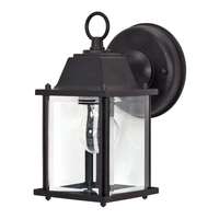 9" - 1 Light - 60W Max Textured Black Finish Clear Beveled Glass Nuvo Lighting
