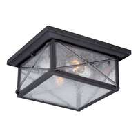 11" - 2 Light - 60W Max Textured Black Finish Clear Seed Glass Nuvo Lighting