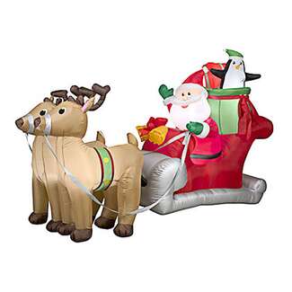 5&#39; Inflatable Santa With Sleigh