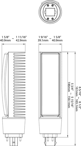PLT-16-H-840-DIR Dimensions