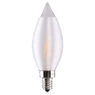 2 Watt - Candelabra Base 2700K - C11 Filament LED 80 CRI - Dimmable Satin Spun Satco Lighting