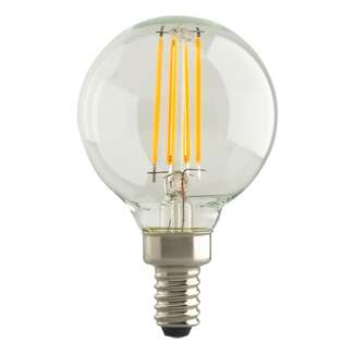5.5 Watt - Candelabra Base 2700K - G16.5 Filament LED 82 CRI - Dimmable Satco Lighting