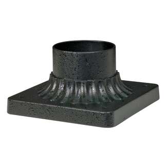 Black - Textured Square Pier Mount Base