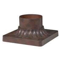 Old Bronze Square Pier Mount Base