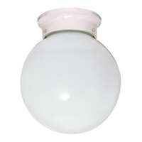 6&quot; - 1 Light - 60W Max White Finish White Glass Nuvo Lighting