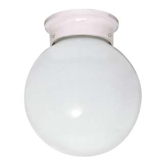 6&quot; - 1 Light - 60W Max White Finish White Glass Nuvo Lighting