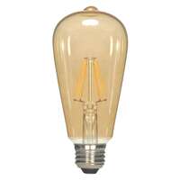 4.5 Watt - Medium Base 2000K - ST19 Filament LED 80 CRI - Dimmable Transparent Amber Satco Lighting