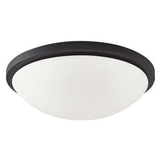 17" - LED - 3000K 25 Watt - 2,125 Lumens Black Finish Satin White Glass Nuvo Lighting