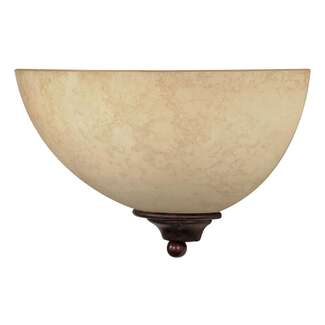 12" - 1 Light - 60W Max Old Bronze Finish Tuscan Suede Glass Nuvo Lighting