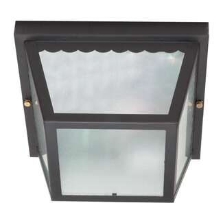 10" - 2 Light - 60W Max Black Finish Textured Frosted Glass Nuvo Lighting