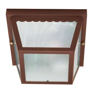 10" - 2 Light - 60W Max Old Bronze Finish Textured Frosted Glass Nuvo Lighting