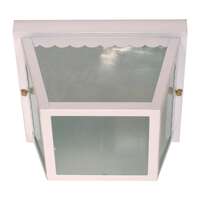 10" - 2 Light - 60W Max White Finish Textured Frosted Glass Nuvo Lighting