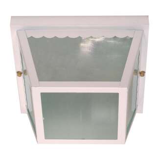 10" - 2 Light - 60W Max White Finish Textured Frosted Glass Nuvo Lighting