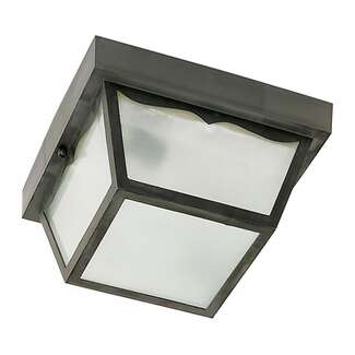 8" - 1 Light - 60W Max Black Finish Textured Frosted Glass Nuvo Lighting