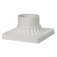 White Square Pier Mount Base