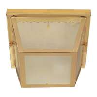 10" - 2 Light - 60W Max Polished Brass Finish Textured Frosted Glass Nuvo Lighting