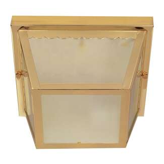 10" - 2 Light - 60W Max Polished Brass Finish Textured Frosted Glass Nuvo Lighting