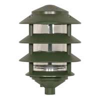 9" - 1 Light - 100W Max Three Louver - Small Hood Green Finish Nuvo Lighting