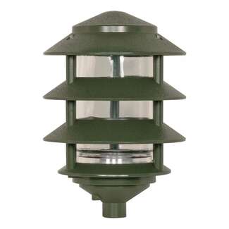 9" - 1 Light - 100W Max Three Louver - Small Hood Green Finish Nuvo Lighting