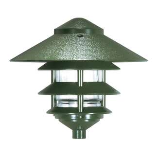 8" - 1 Light - 100W Max Three Louver - Large Hood Green Finish Nuvo Lighting