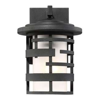 10" - 1 Light - 100W Max Textured Black Finish Etched Glass Glass Nuvo Lighting