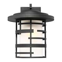 14" - 1 Light - 100W Max Textured Black Finish Etched Glass Nuvo Lighting