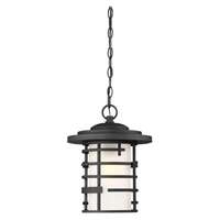 14" - 1 Light - 100W Max Textured Black Finish Etched Glass Nuvo Lighting